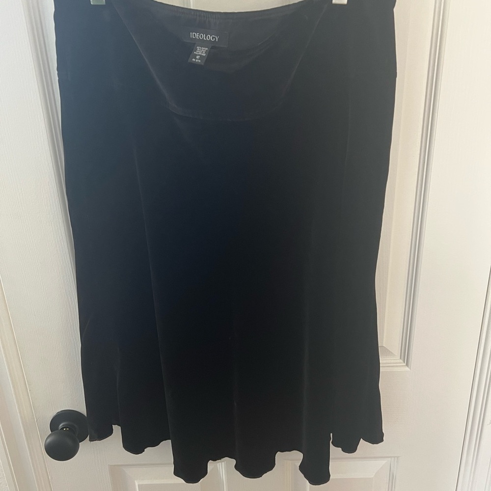 Ideology Black Velvet Skirt